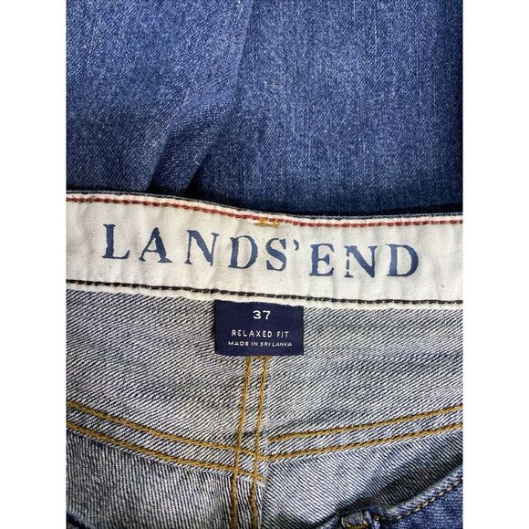 Lands' End Jeans Mens 37 Straight Relax Fit Blue‎ Denim Dad Western Pants 37x27 - Picture 5 of 8